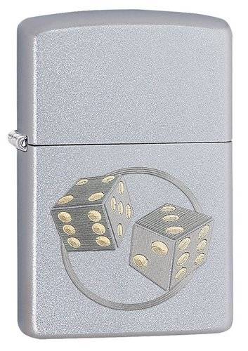 499 ZIPPO ЗажигалкаClassic "Кости" с покрытием Satin Chrome™ 499 ZIPPO ЗажигалкаClassic "Кости" с покрытием Satin Chrome™
