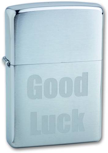 499 ZIPPO ЗажигалкаGood Luck Brushed Chrome 499 ZIPPO ЗажигалкаGood Luck Brushed Chrome