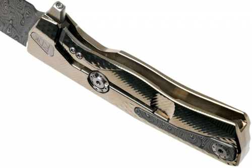 Складной нож Lion Steel ROK DD GL Damascus Gold фото 9