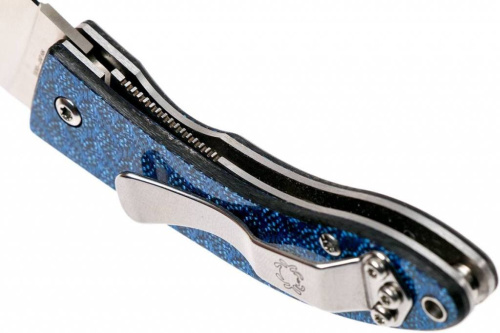 Складной нож Spyderco Lil' Lum Blue Nishijin - 205GFBLP фото 14