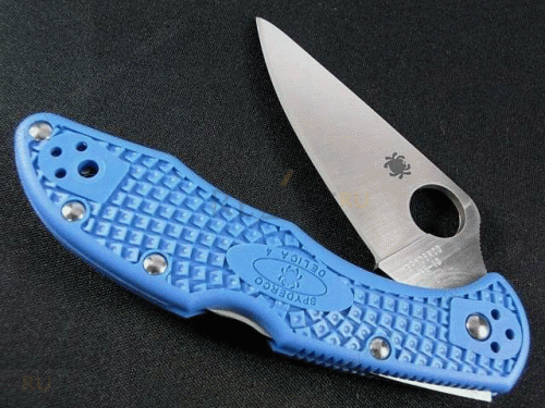 Складной нож Spyderco Delica 4 Flat Ground - 11FPBL фото 14 Складной нож Spyderco Delica 4 Flat Ground - 11FPBL фото 14