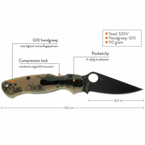 Складной нож Spyderco Para Military 2 Black - C81GPCMOBK2 фото 3 Складной нож Spyderco Para Military 2 Black - C81GPCMOBK2 фото 3
