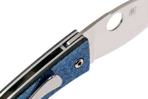 Складной нож Spyderco Lil' Lum Blue Nishijin - 205GFBLP фото 4